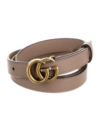 Gucci Double G Logo Skinny Belt