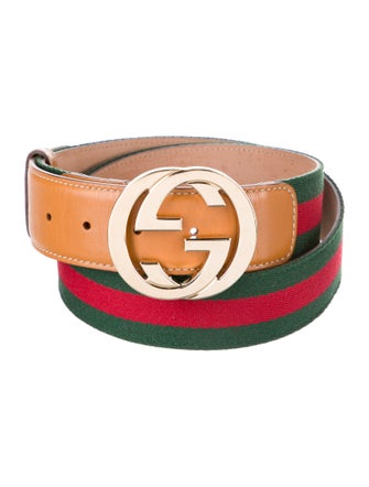 Gucci Web Accent Canvas Belt