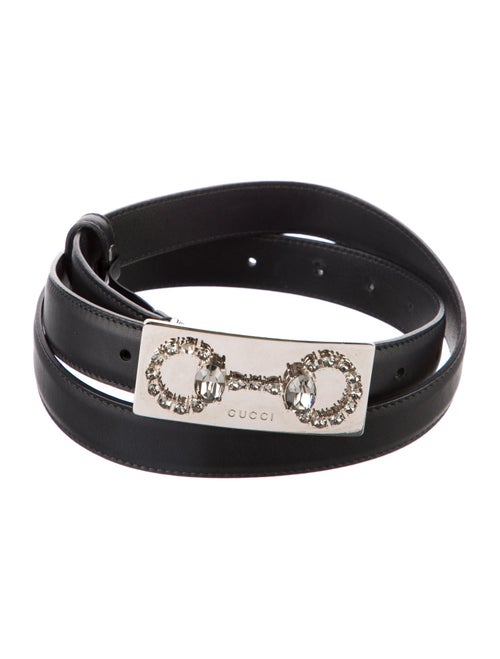 Gucci Horsebit Accent Skinny Belt