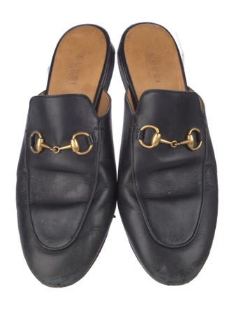 Gucci Horsebit Accent Leather Mules