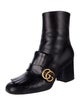 Gucci Double G Logo Leather Boots