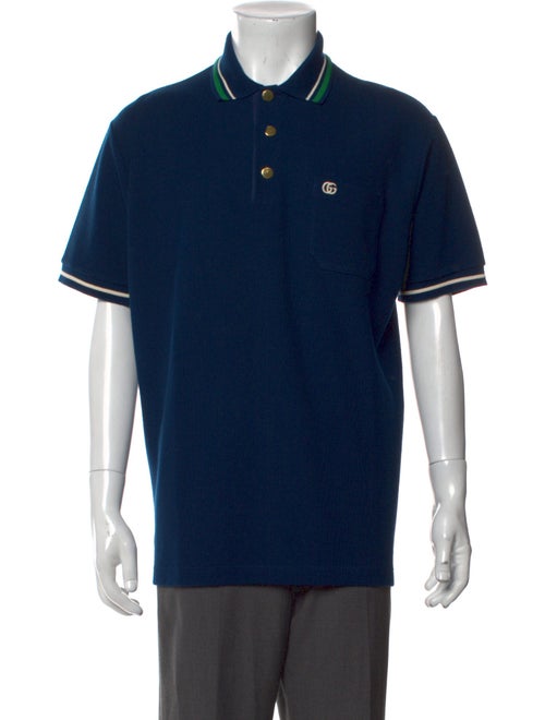 Gucci Web Accent Wool Polo Shirt