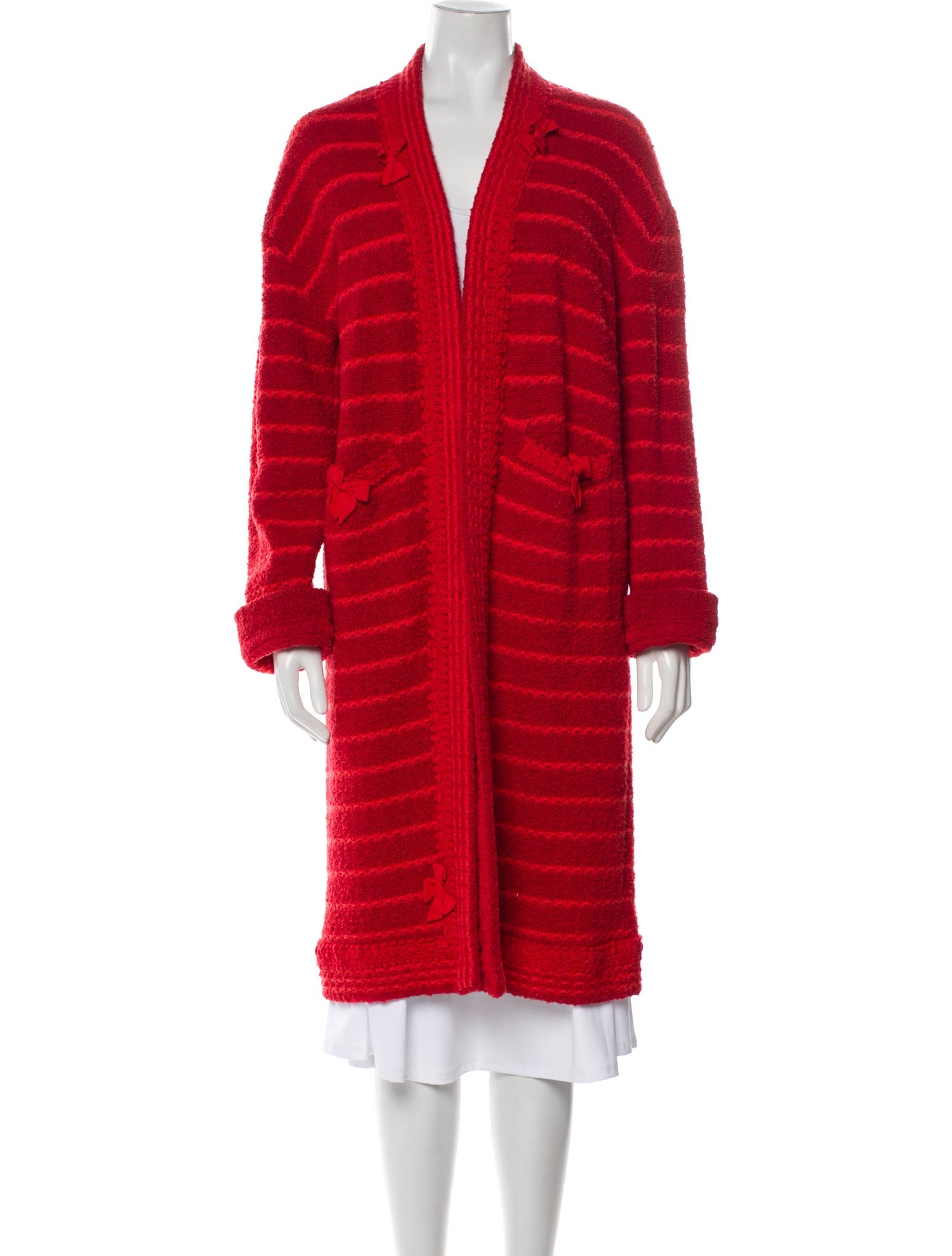 Gucci Wool Printed Faux Fur Coat