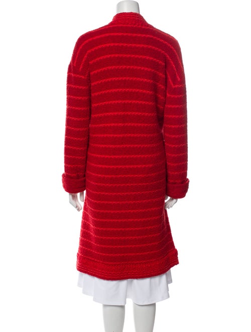 Gucci Wool Printed Faux Fur Coat