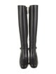 Gucci Double G Logo Leather Riding Boots