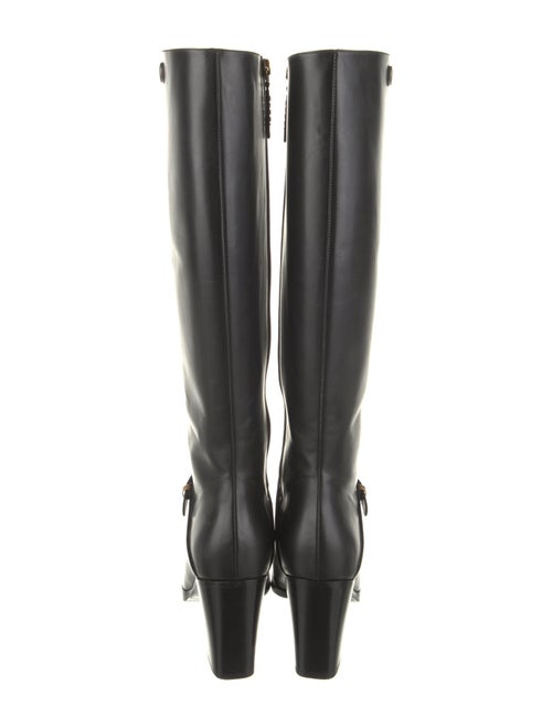 Gucci Double G Logo Leather Riding Boots