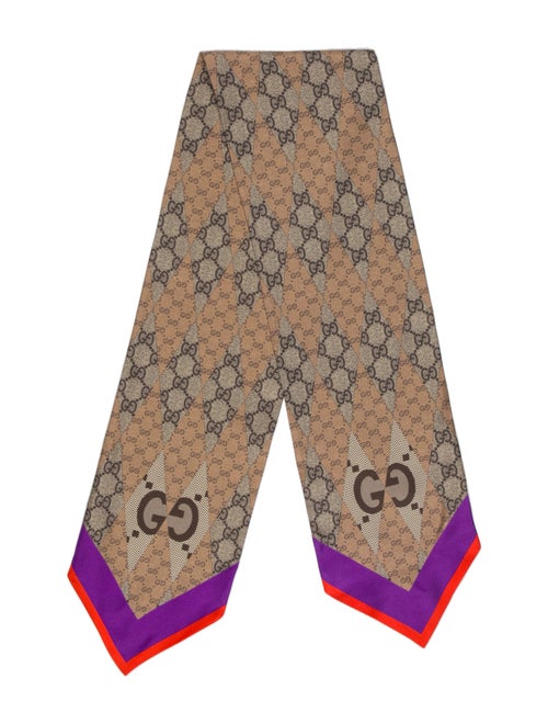 Gucci Silk GG Logo Scarf