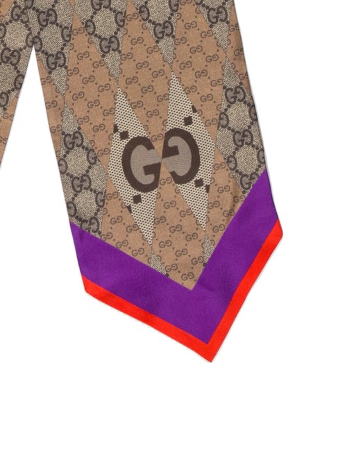Gucci Silk GG Logo Scarf