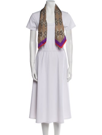 Gucci Silk GG Logo Scarf