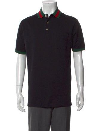 Gucci Web Accent Collar Polo Shirt