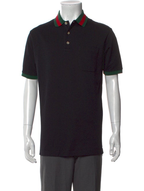 Gucci Web Accent Collar Polo Shirt