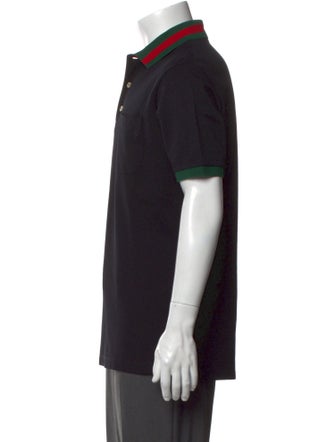 Gucci Web Accent Collar Polo Shirt