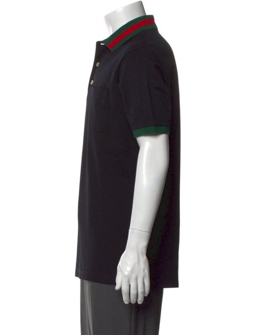 Gucci Web Accent Collar Polo Shirt