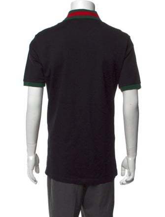 Gucci Web Accent Collar Polo Shirt
