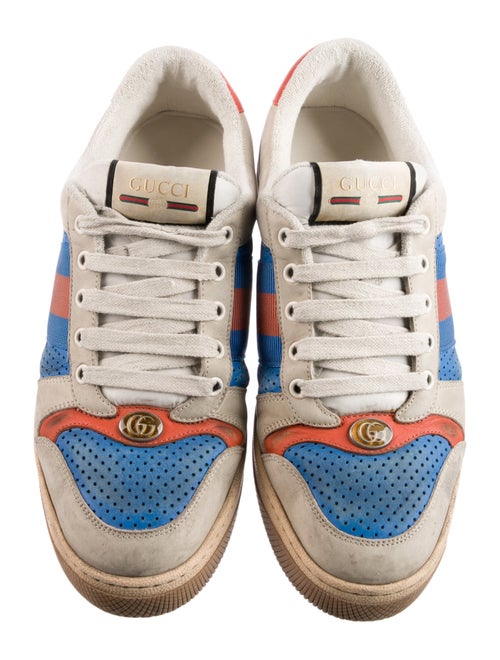 Gucci Web Accent Leather Sneakers