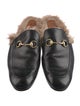 Gucci Horsebit Accent Leather Slippers