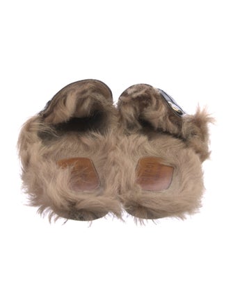 Gucci Horsebit Accent Leather Slippers
