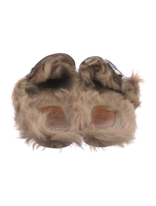 Gucci Horsebit Accent Leather Slippers