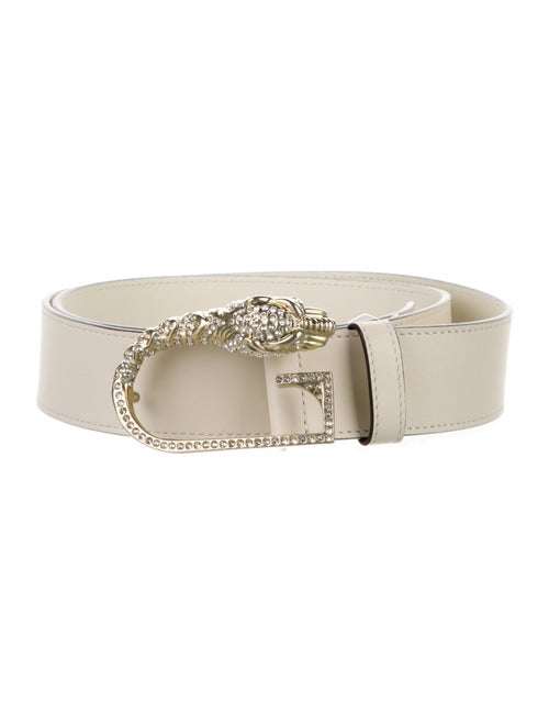 Gucci Leather Crystal Embellishments Belt