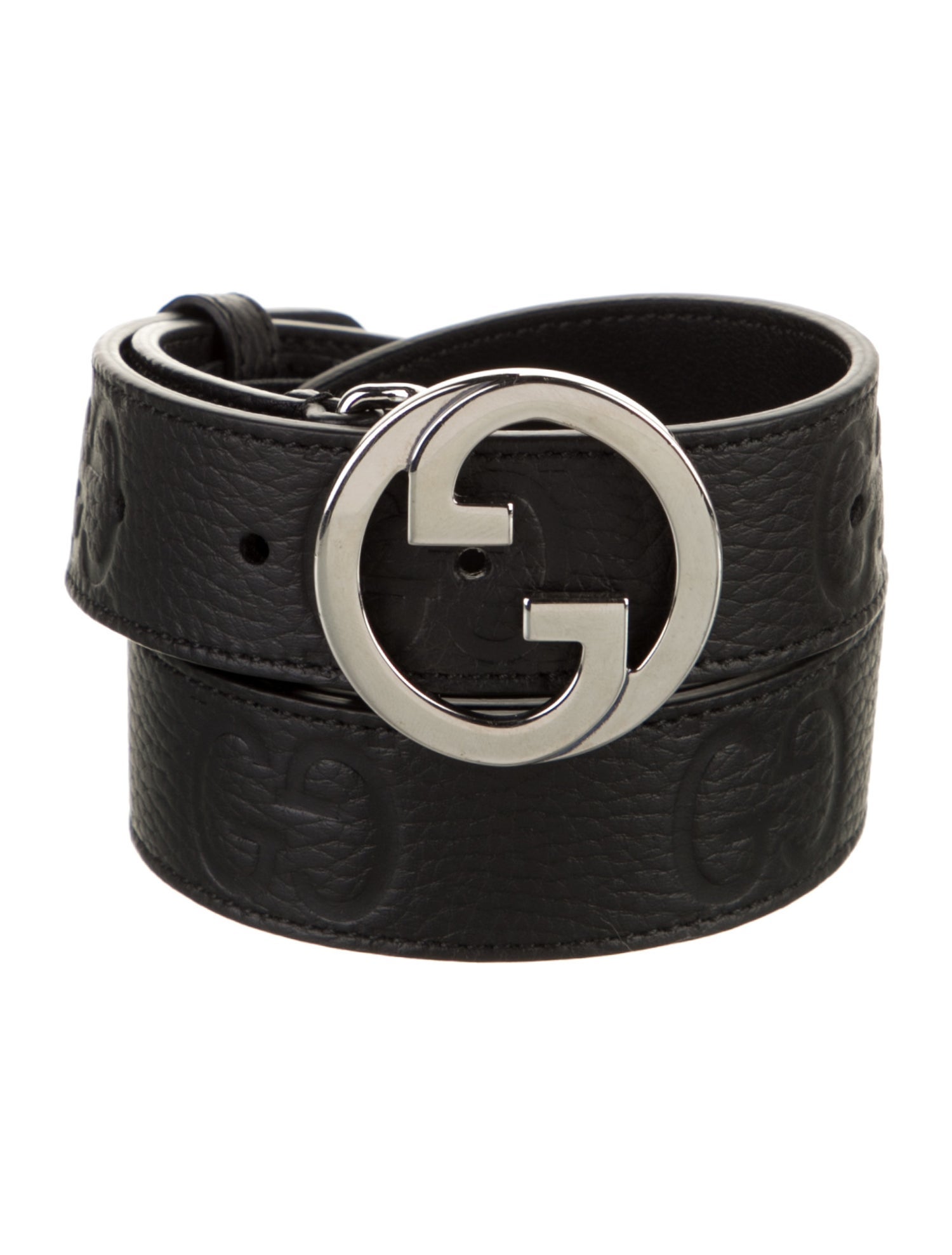 Gucci Interlocking G Logo Leather Waist Belt