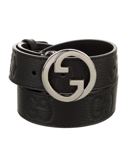 Gucci Interlocking G Logo Leather Waist Belt