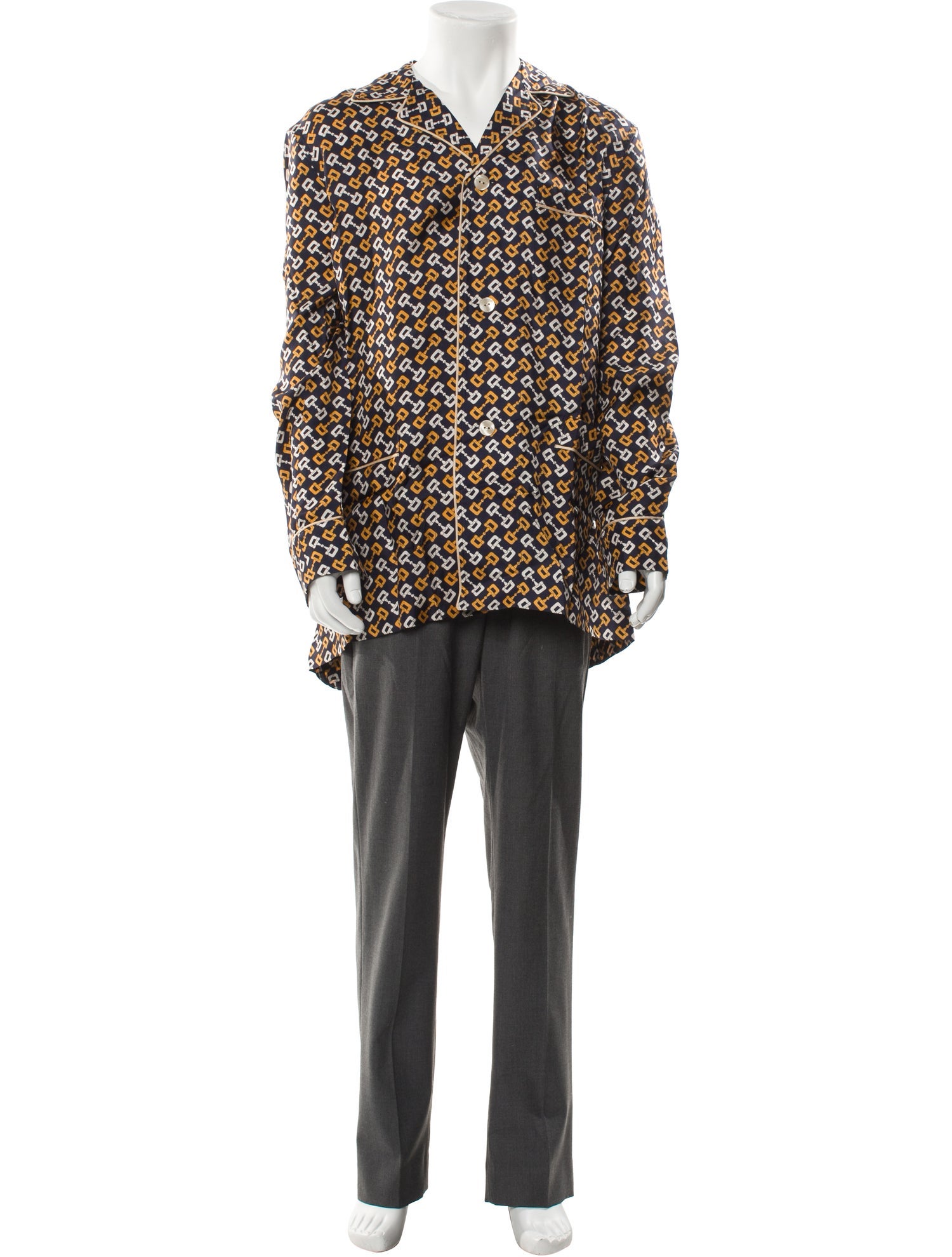 Gucci Silk Printed Pajama Top w/ Tags