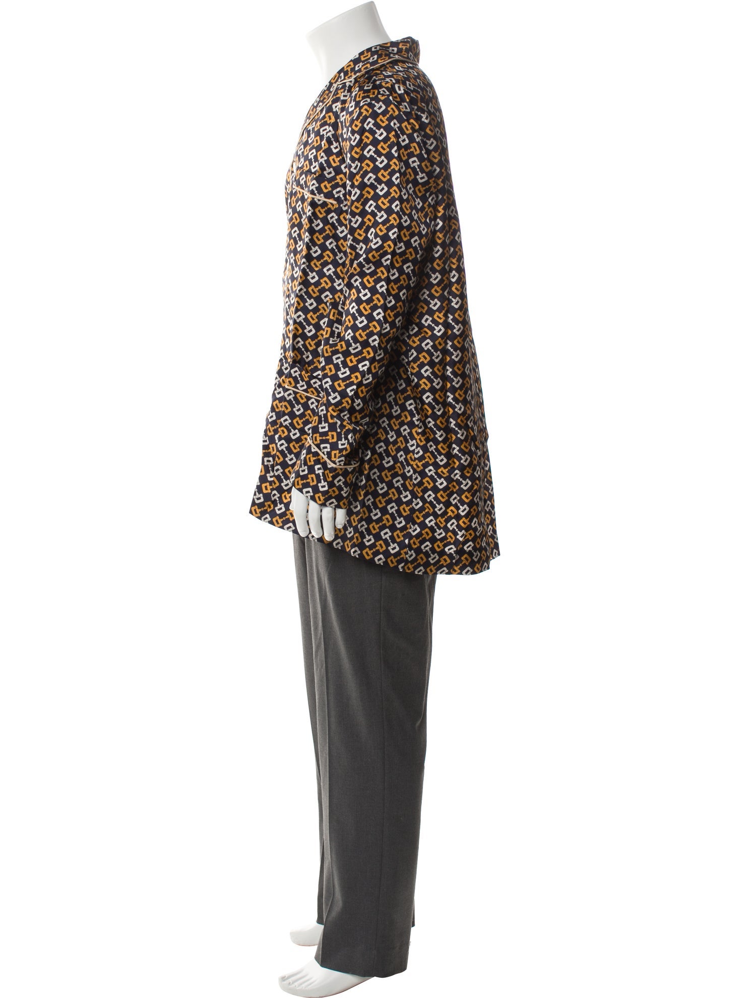 Gucci Silk Printed Pajama Top w/ Tags