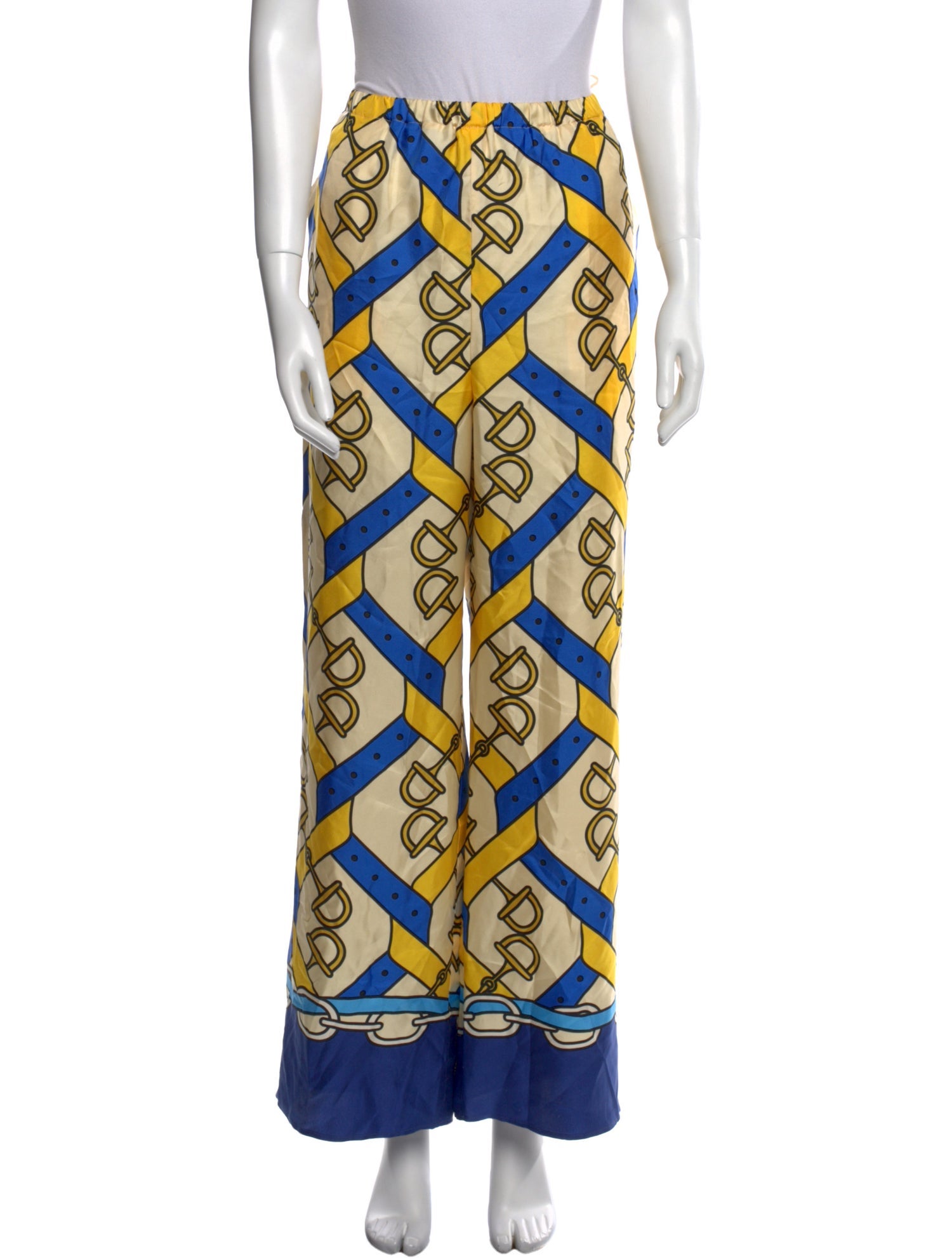 Gucci Silk Wide Leg Pants