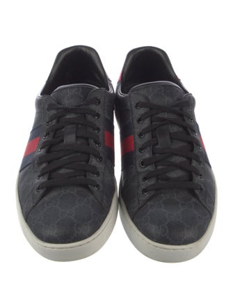 Gucci GG Supreme Leather Trim Embellishment Sneakers
