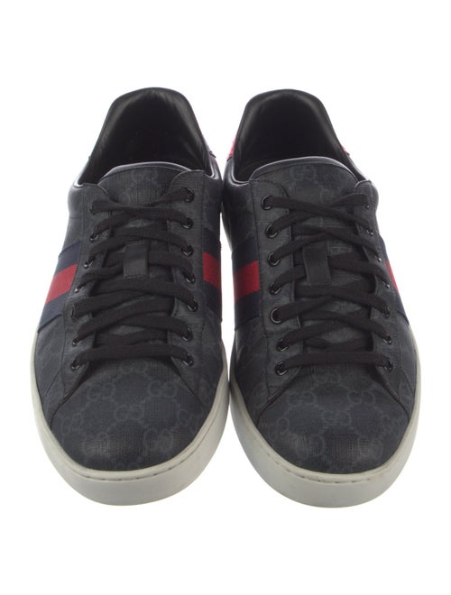 Gucci GG Supreme Leather Trim Embellishment Sneakers