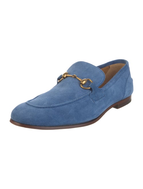 Gucci Web Accent Suede Loafers