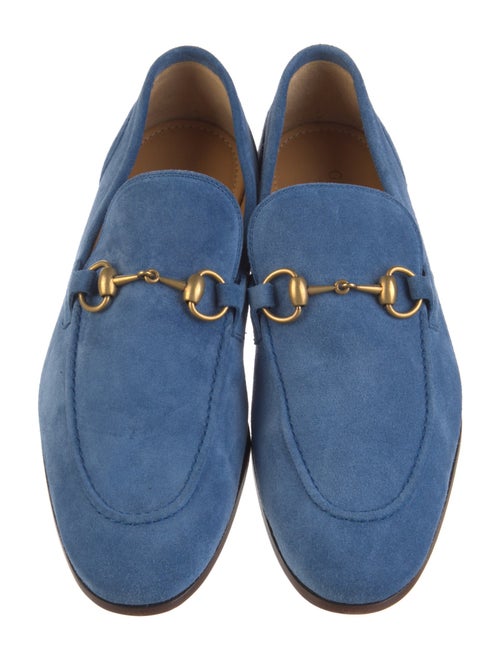 Gucci Web Accent Suede Loafers