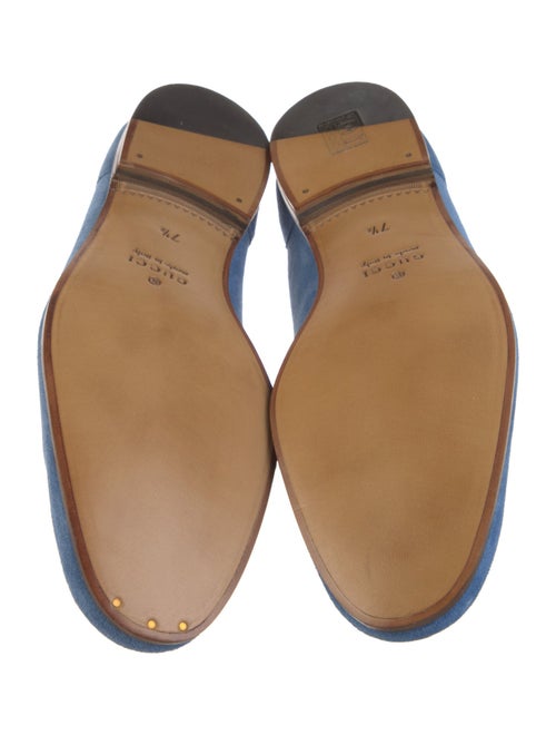 Gucci Web Accent Suede Loafers