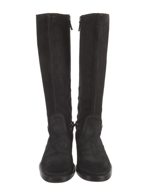Gucci Horsebit Accent Suede Riding Boots