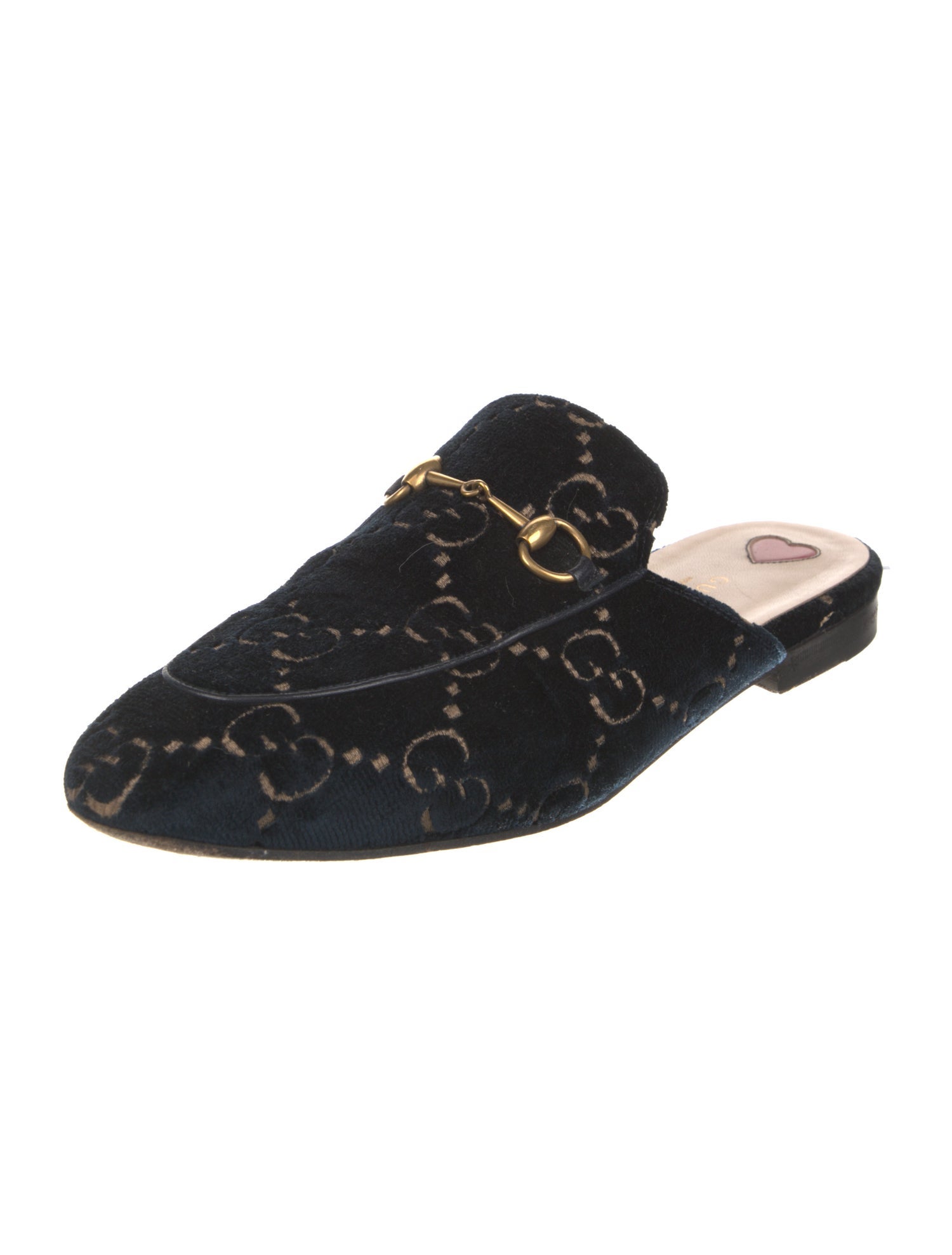 Gucci 1955 Horsebit Accent Velvet Mules