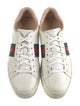 Gucci Web Accent Leather Sneakers