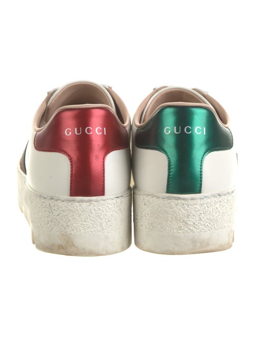 Gucci Web Accent Leather Sneakers