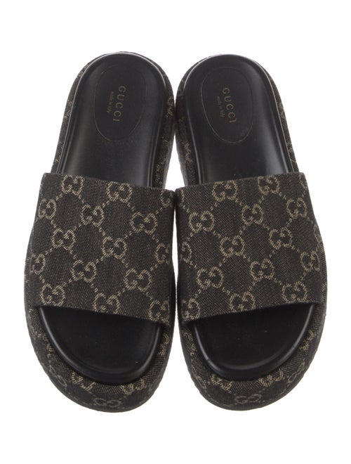 Gucci Canvas Printed Slides