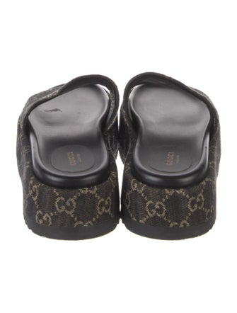 Gucci Canvas Printed Slides