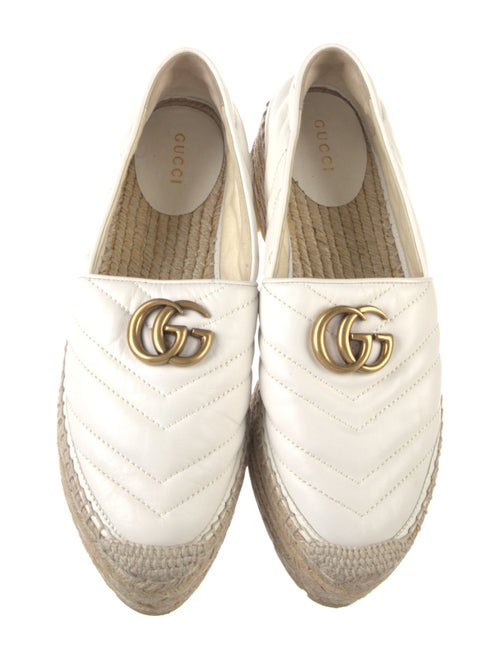 Gucci Double G Logo Leather Espadrilles