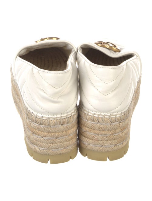 Gucci Double G Logo Leather Espadrilles