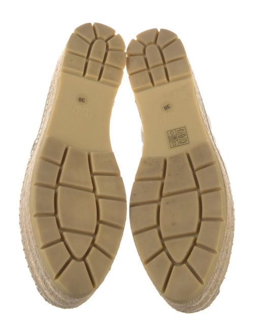 Gucci Double G Logo Leather Espadrilles