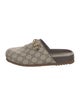 Gucci GG Supreme Leather Trim Embellishment Mules