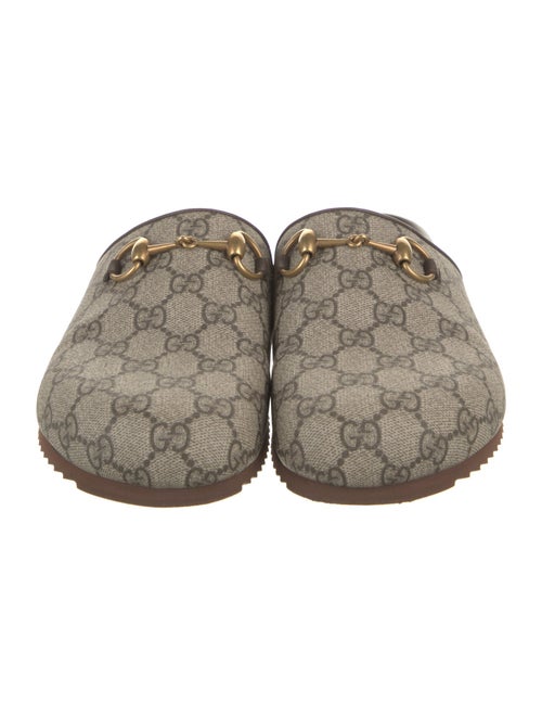 Gucci GG Supreme Leather Trim Embellishment Mules
