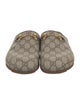 Gucci GG Supreme Leather Trim Embellishment Mules