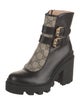 Gucci GG Supreme Leather Combat Boots