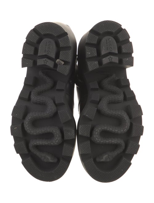 Gucci GG Supreme Leather Combat Boots