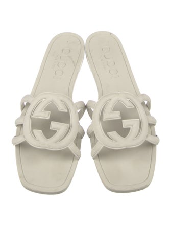 Gucci Interlocking G Logo Rubber Slides