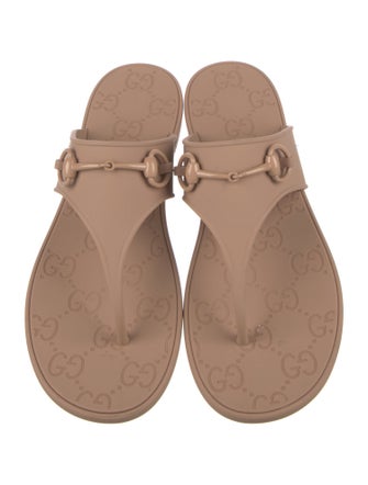 Gucci Horsebit Accent Rubber Slides