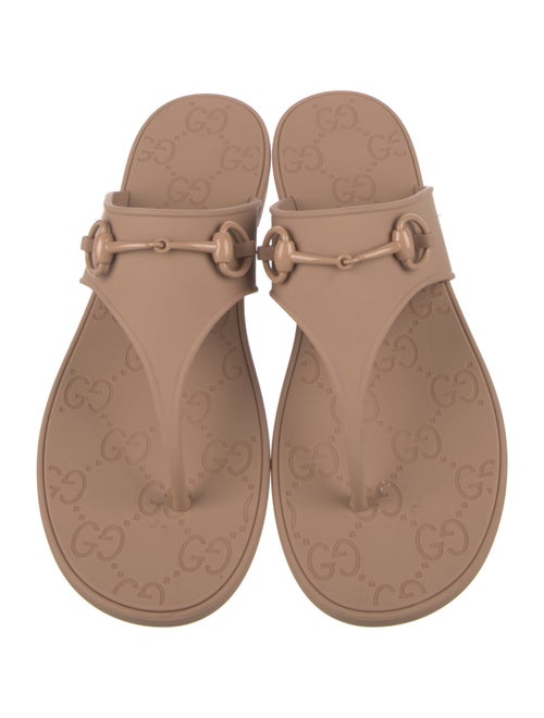 Gucci Horsebit Accent Rubber Slides